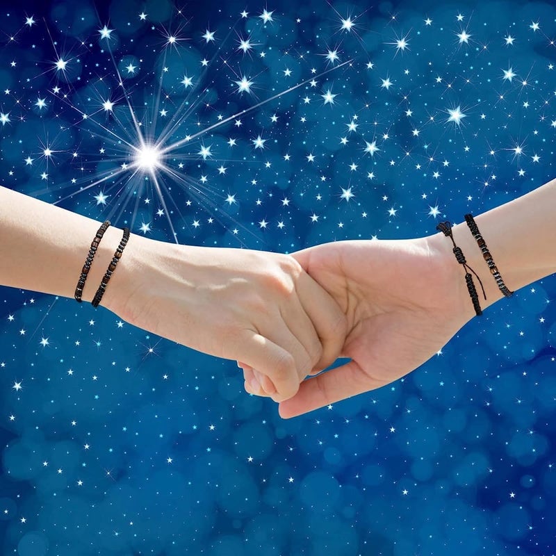 RINTOLER Store Morse Code Bracelets for Women Men Gifts for Her Best Friend Funny Inspirational Bracelets for Women Jewelry Adjustable Silk Beaded Wrap Bracelet - Image 5